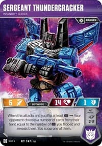 Sergeant Thundercracker - Infantry Seeker - War for Cybertron: Siege II - Transformers TCG card
