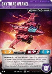 Skytread (Plane) - Special Ops Soldier (Raider Skytread Alt) - War for Cybertron: Siege II - Transformers TCG card