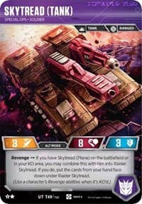 Skytread (Tank) - Special Ops Soldier (Raider Skytread Alt) - War for Cybertron: Siege II - Transformers TCG card