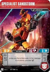 Specialist Sandstorm - Special Ops Advance Guard - War for Cybertron: Siege II - Transformers TCG card