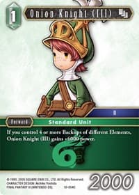 Onion Knight (III) - 10-054C (Arc) - Opus X - Final Fantasy TCG card