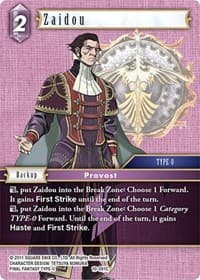 Zaidou - Opus X - Final Fantasy TCG card