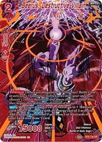 Beerus, Destructive Villain - Malicious Machinations - Dragon Ball Super: Masters card