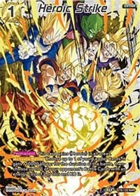 Heroic Strike - Malicious Machinations - Dragon Ball Super: Masters card