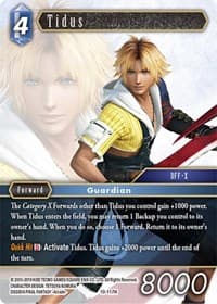 Tidus - Opus X - Final Fantasy TCG card