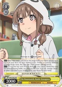 On Housewatch, Kaede Azusagawa - Rascal Does Not Dream of Bunny Girl Senpai - Weiss Schwarz card