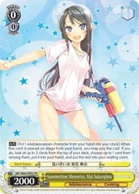 Summertime Memories, Mai Sakurajima - Rascal Does Not Dream of Bunny Girl Senpai - Weiss Schwarz card
