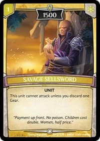Savage Sellsword - Revelations - Argent Saga TCG card