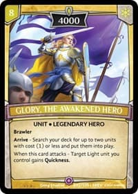 Glory, the Awakened Hero - Revelations - Argent Saga TCG card