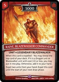 Raine, Blazewalker Commander - Revelations - Argent Saga TCG card