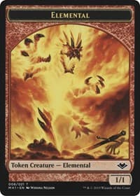 Elemental (008) // Emblem - Wrenn and Six Double-Sided Token - Modern Horizons - Magic: The Gathering card