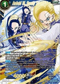 Android 18, Speedy Substitution (SPR) - Malicious Machinations - Dragon Ball Super: Masters card