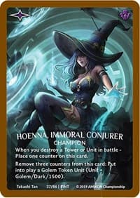 Hoenna, Immoral Conjurer (Bronze Metal Prize Card) - Argent Saga Promos - Argent Saga TCG card