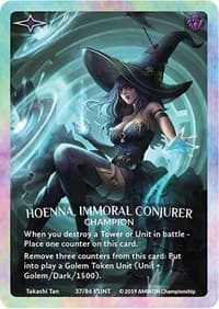 Hoenna, Immoral Conjurer (Rainbow Metal Prize Card) - Argent Saga Promos - Argent Saga TCG card