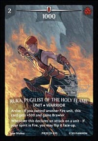 Ruka, Pugilist of the Holy Flame (Full Art) (Argent Saga Championship - Stamped) - Argent Saga Promos - Argent Saga TCG card