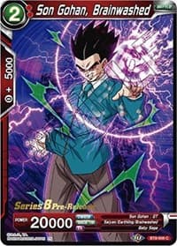 Son Gohan, Brainwashed - Malicious Machinations Pre-Release Cards - Dragon Ball Super: Masters card