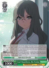 Cruel Hypothesis, Rio Futaba - Rascal Does Not Dream of Bunny Girl Senpai - Weiss Schwarz card