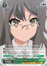 Unnamed Letter, Rio Futaba - Rascal Does Not Dream of Bunny Girl Senpai - Weiss Schwarz card