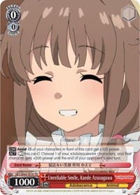 Unreliable Smile, Kaede Azusagawa - Rascal Does Not Dream of Bunny Girl Senpai - Weiss Schwarz card