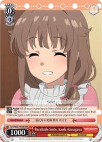 Unreliable Smile, Kaede Azusagawa (RRR) - Rascal Does Not Dream of Bunny Girl Senpai - Weiss Schwarz card