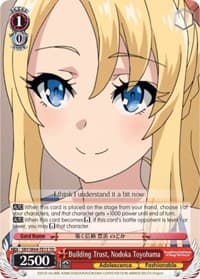 Building Trust, Nodoka Toyohama - Rascal Does Not Dream of Bunny Girl Senpai - Weiss Schwarz card