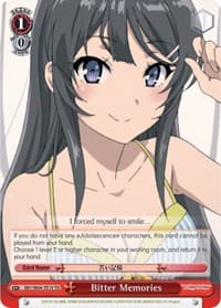 Bitter Memories - Rascal Does Not Dream of Bunny Girl Senpai - Weiss Schwarz card