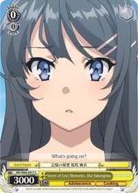 Secret of Lost Memories, Mai Sakurajima - Rascal Does Not Dream of Bunny Girl Senpai - Weiss Schwarz card