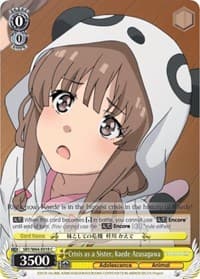 Crisis as a Sister, Kaede Azusagawa - Rascal Does Not Dream of Bunny Girl Senpai - Weiss Schwarz card