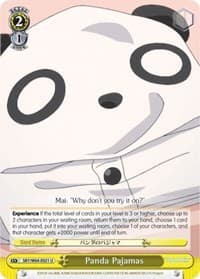 Panda Pajamas - Rascal Does Not Dream of Bunny Girl Senpai - Weiss Schwarz card