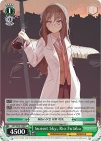 Sunset Sky, Rio Futaba - Rascal Does Not Dream of Bunny Girl Senpai - Weiss Schwarz card