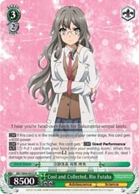 Cool and Collected, Rio Futaba - Rascal Does Not Dream of Bunny Girl Senpai - Weiss Schwarz card