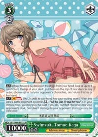 Swimsuit, Tomoe Koga (SR) - Rascal Does Not Dream of Bunny Girl Senpai - Weiss Schwarz card