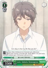 Lost, Sakuta Azusagawa - Rascal Does Not Dream of Bunny Girl Senpai - Weiss Schwarz card