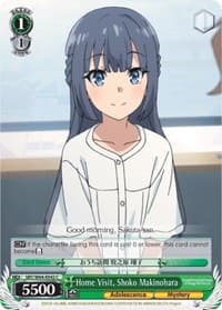 Home Visit, Shoko Makinohara - Rascal Does Not Dream of Bunny Girl Senpai - Weiss Schwarz card