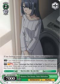 Memories That Remain, Shoko Makinohara - Rascal Does Not Dream of Bunny Girl Senpai - Weiss Schwarz card