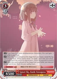 Sunset Sky, Kaede Azusagawa (SR) - Rascal Does Not Dream of Bunny Girl Senpai - Weiss Schwarz card
