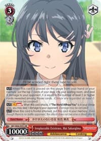 Irreplaceable Existence, Mai Sakurajima - Rascal Does Not Dream of Bunny Girl Senpai - Weiss Schwarz card