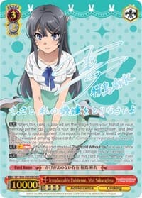 Irreplaceable Existence, Mai Sakurajima (SEC) - Rascal Does Not Dream of Bunny Girl Senpai - Weiss Schwarz card