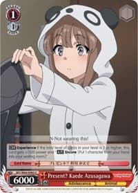 Present? Kaede Azusagawa - Rascal Does Not Dream of Bunny Girl Senpai - Weiss Schwarz card