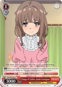 Change of Clothes, Kaede Azusagawa - Rascal Does Not Dream of Bunny Girl Senpai - Weiss Schwarz card