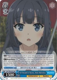 Girl Shrouded in Mystery, Shoko Makinohara - Rascal Does Not Dream of Bunny Girl Senpai - Weiss Schwarz card
