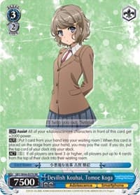 Devilish Kouhai, Tomoe Koga - Rascal Does Not Dream of Bunny Girl Senpai - Weiss Schwarz card