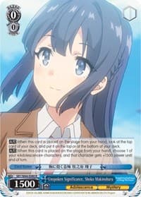 Unspoken Significance, Shoko Makinohara - Rascal Does Not Dream of Bunny Girl Senpai - Weiss Schwarz card