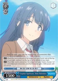 Unspoken Significance, Shoko Makinohara (SR) - Rascal Does Not Dream of Bunny Girl Senpai - Weiss Schwarz card