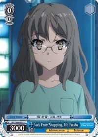 Back From Shopping, Rio Futaba - Rascal Does Not Dream of Bunny Girl Senpai - Weiss Schwarz card