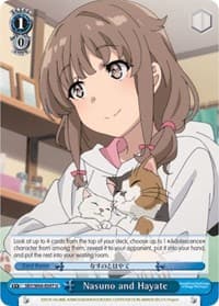 Nasuno and Hayate - Rascal Does Not Dream of Bunny Girl Senpai - Weiss Schwarz card