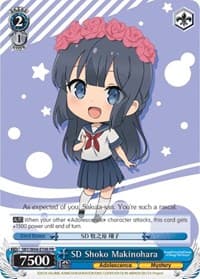 SD Shoko Makinohara - Rascal Does Not Dream of Bunny Girl Senpai - Weiss Schwarz card