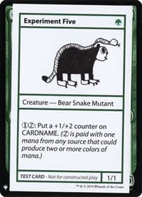 Experiment Five - Mystery Booster: Convention Edition Exclusives - Magic: The Gathering card