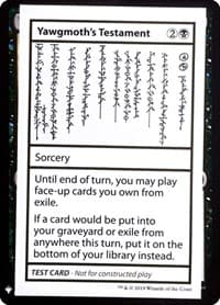 Yawgmoth's Testament - Mystery Booster: Convention Edition Exclusives - Magic: The Gathering card