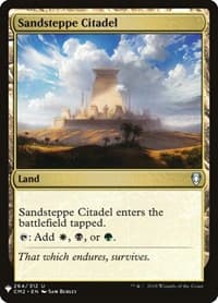 Sandsteppe Citadel (CM2) - The List Reprints - Magic: The Gathering card